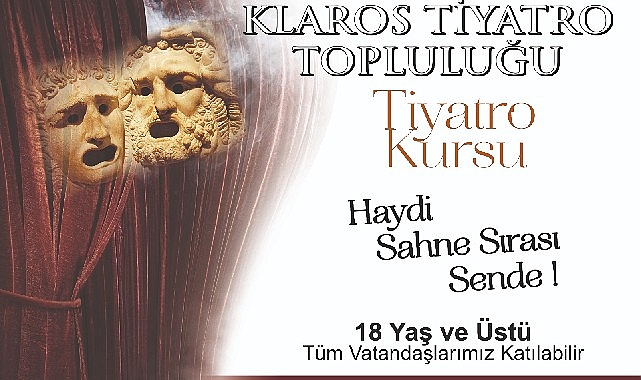 Menderes Belediyesi tarafından ücretsiz olarak düzenlenecek tiyatro kursları için başvuru