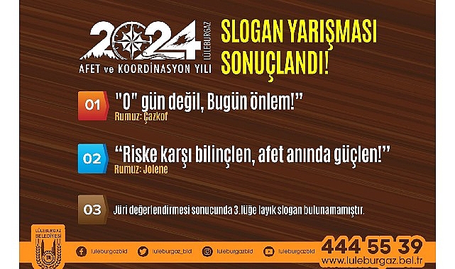 Lüleburgaz Belediyesi’nin ‘2024 Afet ve Koordinasyon Yılı’ sloganı belirlendi. Lüleburgaz