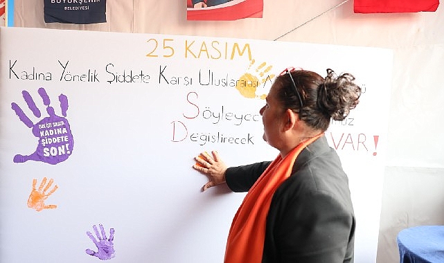 Aydın Büyükşehir Belediyesi kadına yönelik şiddete dikkat çekmek ve farkındalık