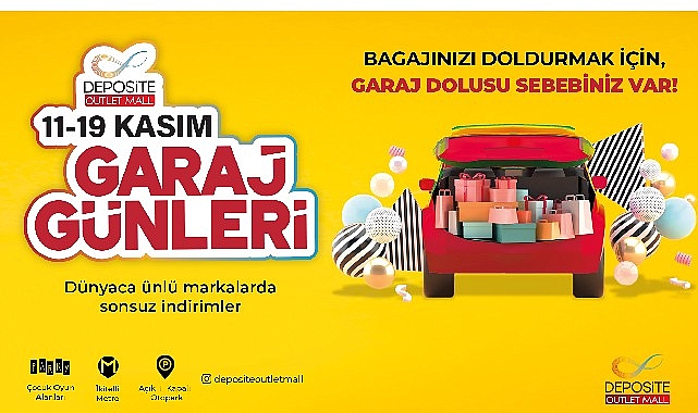 365 gün indirimin adresi Deposite Outlet Mall’da Garaj Günleri başladı.