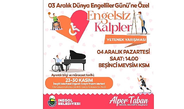 İnegöl Belediyesi, 03 Aralık Dünya Engelliler Günü etkinlikleri kapsamında şehrimizdeki