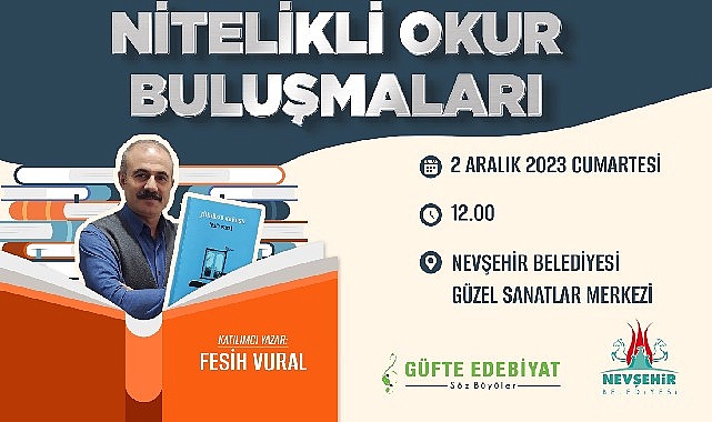 Nevşehir Belediyesi Güzel Sanatlar Merkezi’nde her ay farklı bir yazarın