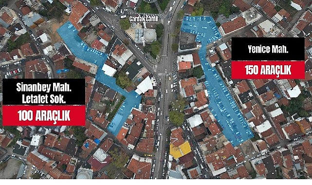 İnegöl Belediyesi, önceki hafta hizmete alınan 150 araçlık Çardak Otoparkının