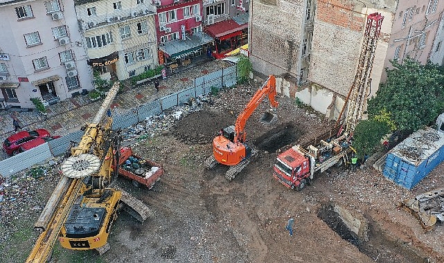 Konak Belediyesi’nin Basmane’de inşa edilecek yeni hizmet binası arazisinde iş