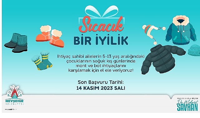 Nevşehir Belediyesi tarafından ihtiyaç sahibi dar gelirli ailelerin 5-13 yaş