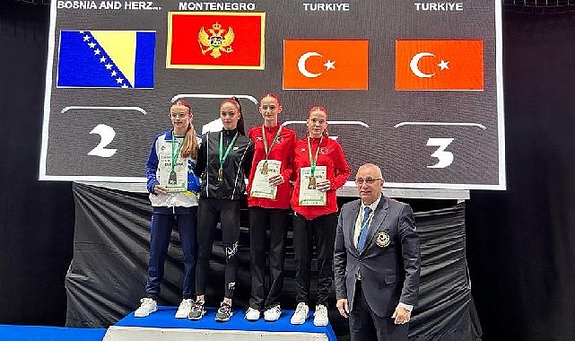 Slovenya’daki Balkan Karate Şampiyonası’nda milli forma ile Türkiye’yi temsil eden