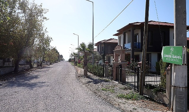 Muğla Büyükşehir Belediyesi tarafından Milas Ören Mahallesinde başlatılan kanalizasyon çalışmalarında