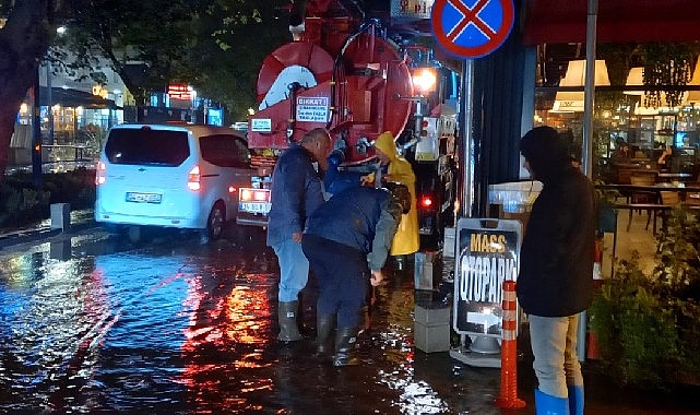 İlimizi etkisi altına alan sağanak yağışlarda Kocaeli Büyükşehir Belediyesi ISU