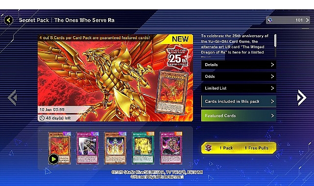 Çeyrek asırlık muhteşem Düelloları kutlamak için Yu-Gi-Oh! MASTER DUEL, oyunculara 1000