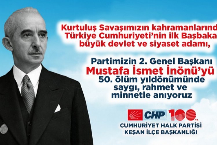 Cumhuriyet Halk Partisi (CHP) Keşan İlçe Başkanı Anıl Çakır, Kurtuluş