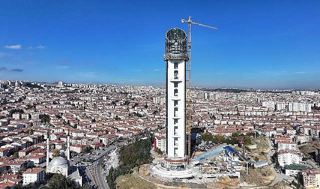 Keçiören Belediyesi tarafından inşası sürdürülen 197 metre yüksekliğe sahip Atatürk
