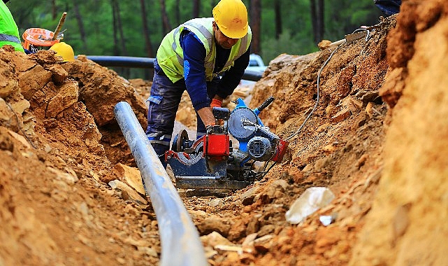 Muğla Büyükşehir Belediyesi MUSKİ Genel Müdürlüğü ekipleri yaptığı içme suyu