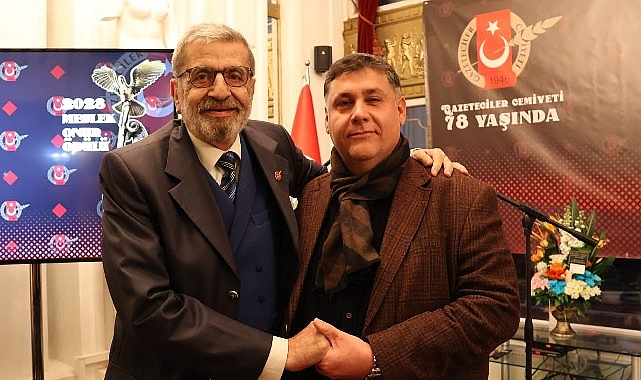 Menderes Belediye Başkan V. Erkan Özkan Türkiye Gazeteciler Cemiyetindeki törene