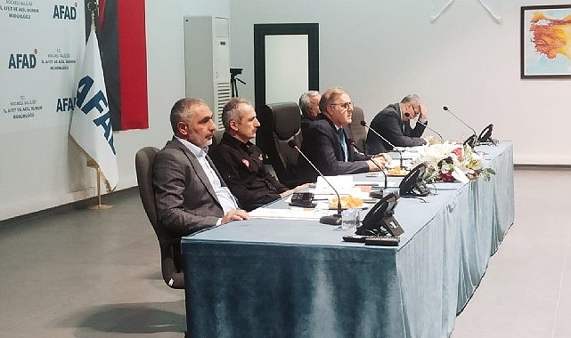 Kocaeli AFAD koordinasyonundaki İRAP toplantısı sorumlu kurum ve kuruluşlarla ortak