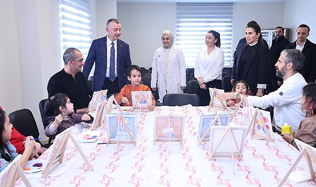 Başkan Büyükakın, Anne Şehir Merkezi Begonya’da çocuklar ve aileleri ile bir