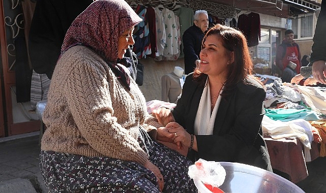 Aydın Büyükşehir Belediye Başkanı Özlem Çerçioğlu, Aydın'ın en büyük pazaryeri