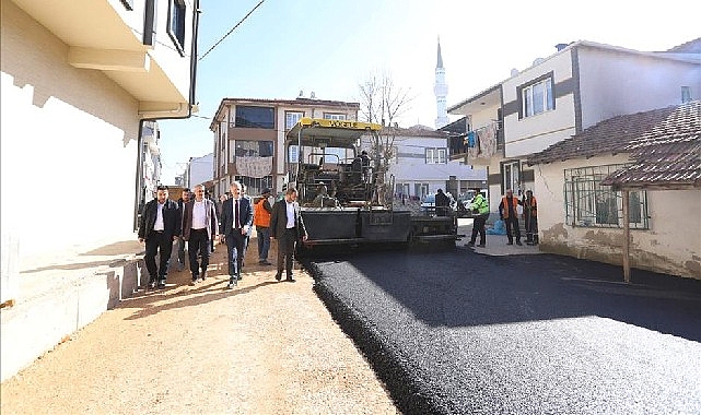 İnegöl Belediyesi, Ertuğrulgazi Mahallesinde alt yapı çalışmaları tamamlanan bölgelerde 36