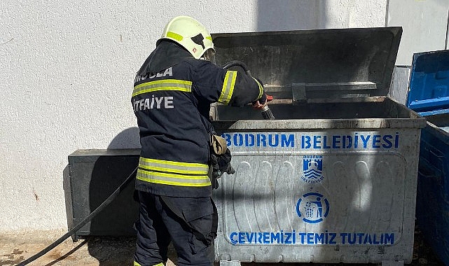 Muğla Büyükşehir Belediyesi İtfaiyesi il genelinde artan çöp ve konteyner