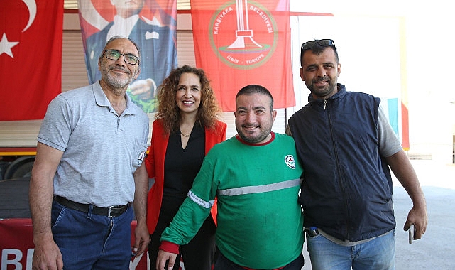 Karşıyaka Belediye Başkanı B. Yıldız Ünsal, Şantiye Tesisleri’nde düzenlenen buluşmada