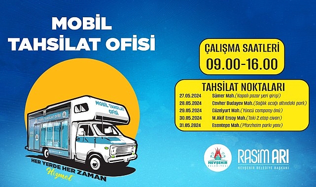 Nevşehir Belediyesi, son ödeme tarihi olan Emlak, Çevre Temizlik, İlan