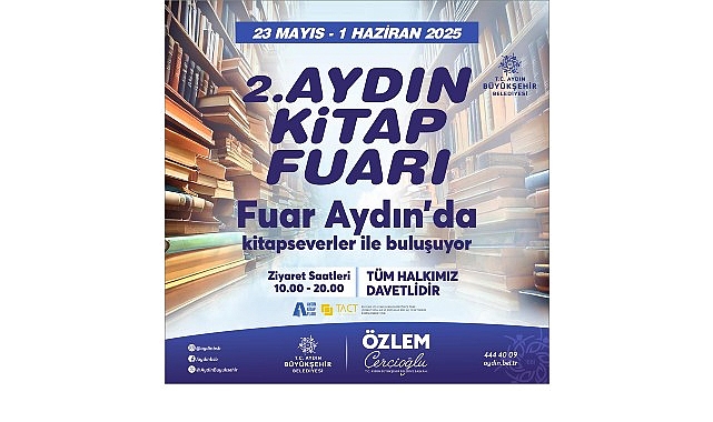 2. Aydın Kitap Fuarı, Aydın Büyükşehir Belediyesi’nin ev sahipliğinde kapılarını