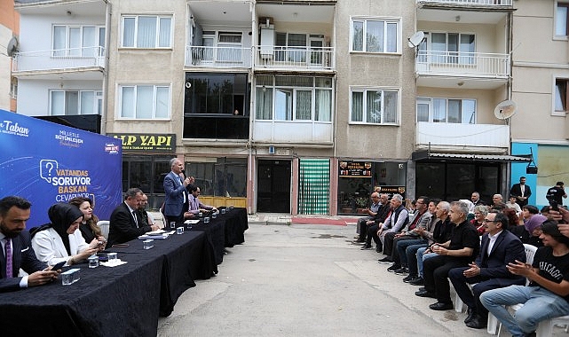 İnegöl Belediye Başkanı Alper Taban, mahalle buluşmaları kapsamında Osmaniye Mahallesi’nde