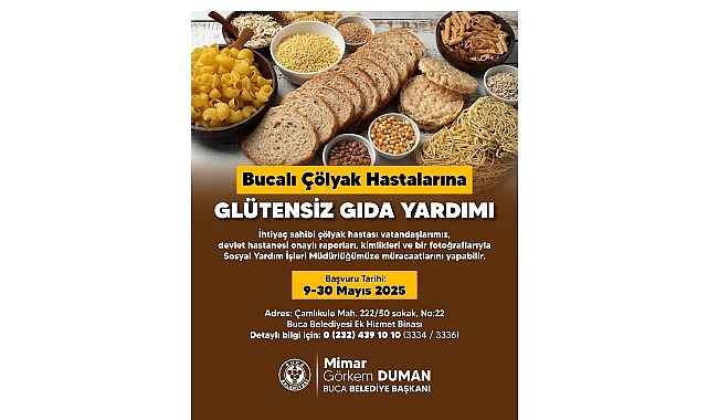 Buca Belediyesi, ilçedeki çölyak hastalarına glütensiz gıda yardımında bulunacak. Buca