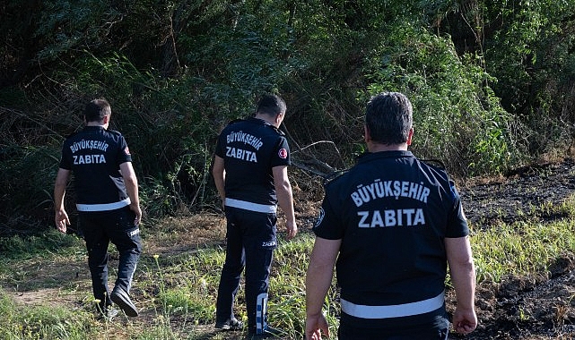 Manisa Büyükşehir Belediyesi İklim Zabıtası ekipleri, Ahmetli İlçesi’nde tarımsal alana