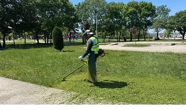 Kartepe Belediyesi Park ve Bahçeler Müdürlüğü ekipleri, ilçenin yeşil alanlarında