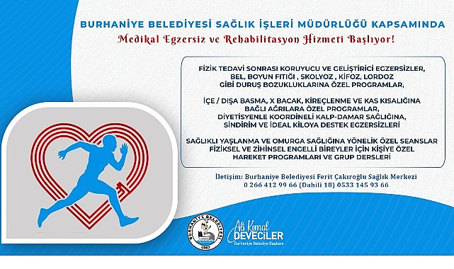 Burhaniye Belediyesi Sağlık İşleri Müdürlüğü tarafından sunulan Medikal Egzersiz ve