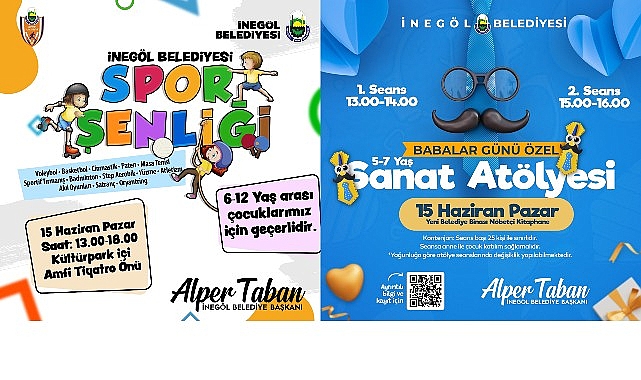 İnegöl Belediyesi, 15 Haziran Pazar günü kutlanacak Babalar Günü’ne özel