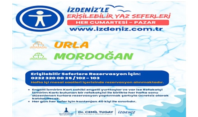 İzmir Büyükşehir Belediyesi iştiraki İZDENİZ AŞ’nin yaz seferleri 21 Haziran’da