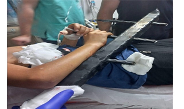 İzmir Büyükşehir Belediyesi itfaiye ekipleri, ağaçtan demir bahçe çitinin üzerine