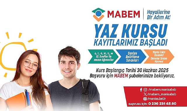 Manisa Büyükşehir Belediyesi, eğitim alanındaki yatırımlarına 2025 yaz döneminde de
