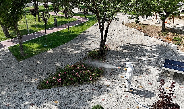 Selçuklu Belediyesi Park ve Bahçeler Müdürlüğü ekipleri tüm ilçede haşerelere