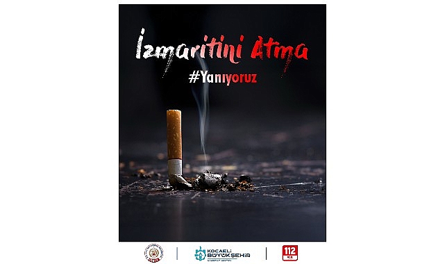 Büyükşehir Belediyesi İtfaiyesi her yıl yol kenarlarına atılan sigara izmaritlerinden