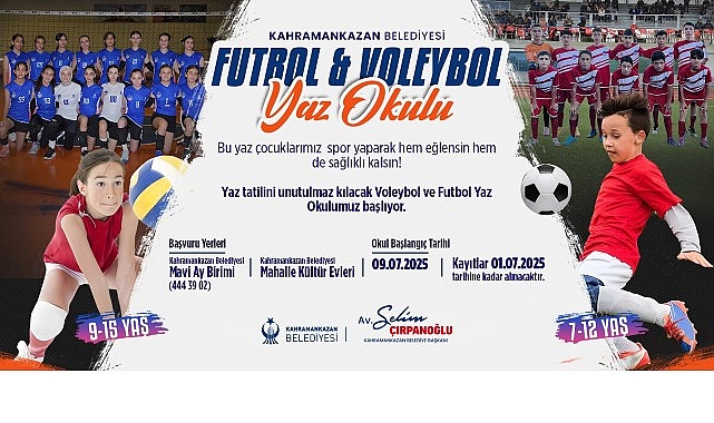 Kahramankazan Belediyesi, çocukların yaz tatillerini hem eğlenceli hem de sağlıklı