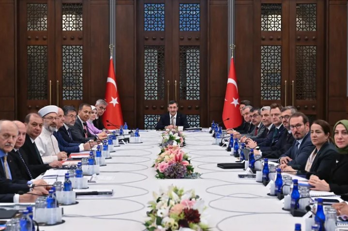 Cumhurbaşkanı Yardımcısı Cevdet Yılmaz, 29 Temmuz 2025 tarihinde Cumhurbaşkanlığı Külliyesi’nde