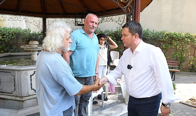 Osmangazi Belediye Başkanı Erkan Aydın, mahalle ziyaretleri kapsamında Küçükbalıklı Mahallesi