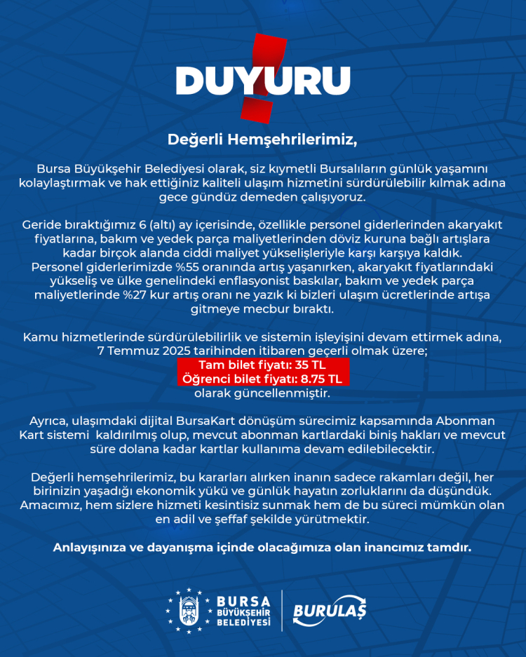 bursada-ulasim-ucretlerine-zam-ve-abonman-sistemi-sonlandi