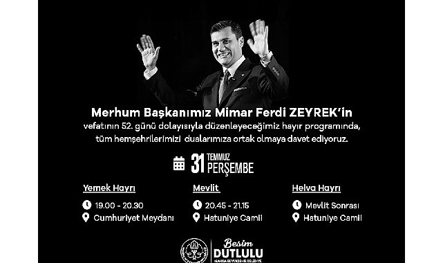 Manisa Büyükşehir Belediyesi, geçtiğimiz 9 Haziran’da hayatını kaybeden merhum Büyükşehir
