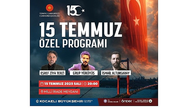 Kocaeli Büyükşehir Belediyesi, 15 Temmuz’un 9. yıldönümünde “Kardan Aydınlık” temalı