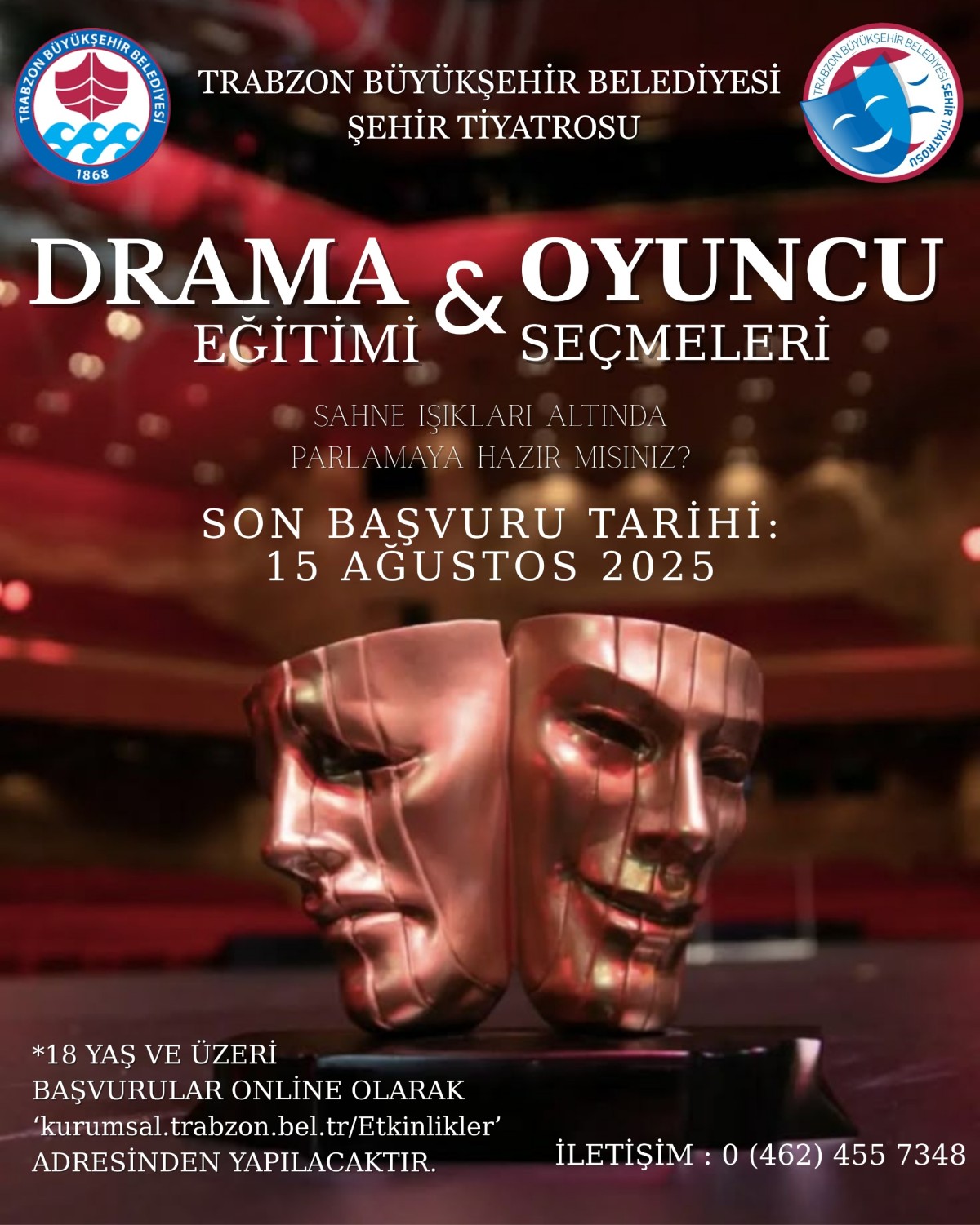 Trabzon Büyükşehir Belediyesi Şehir Tiyatrosu, 2025-2026 sezonunda sahnelenecek oyunlarda yer