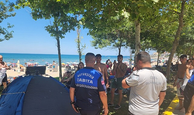Kocaeli Büyükşehir Belediyesi Zabıta ve güvenlik ekipleri, Kandıra’daki Mavi Bayraklı