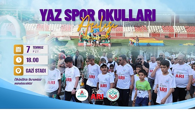 Nevşehir Belediyesi tarafından 16 farklı branşta düzenlenecek olan Yaz Spor