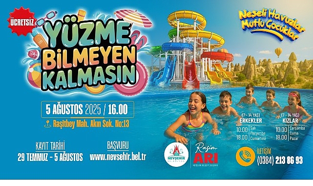 Nevşehir Belediyesi Gençlik ve Spor Hizmetleri Müdürlüğü tarafından oluşturulan Yüzme