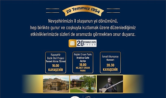Nevşehir Belediyesi, Nevşehir’in il oluşunun 71. Yıl dönümüne özel çeşitli