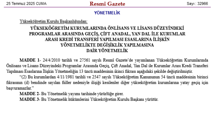 yok-yatay-gecis-sartlarinnda-duzenleme