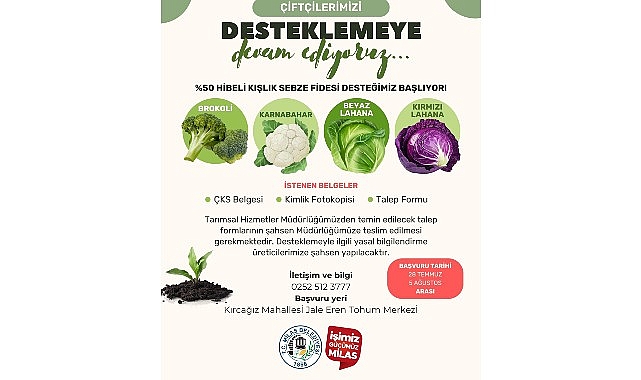 Milas Belediyesi, üreticilerin yanında olmaya ve destekleyici çalışmalar gerçekleştirmeye devam