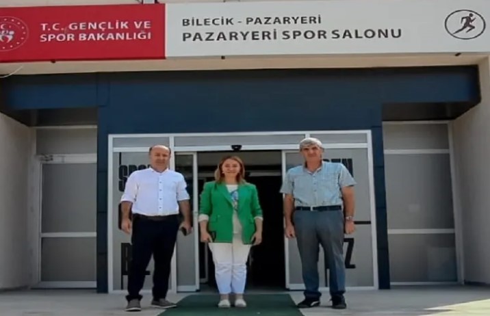 Bilecik’in Pazaryeri ilçesinde, 2023’te yapımına başlanan kapalı spor salonu tamamlanarak